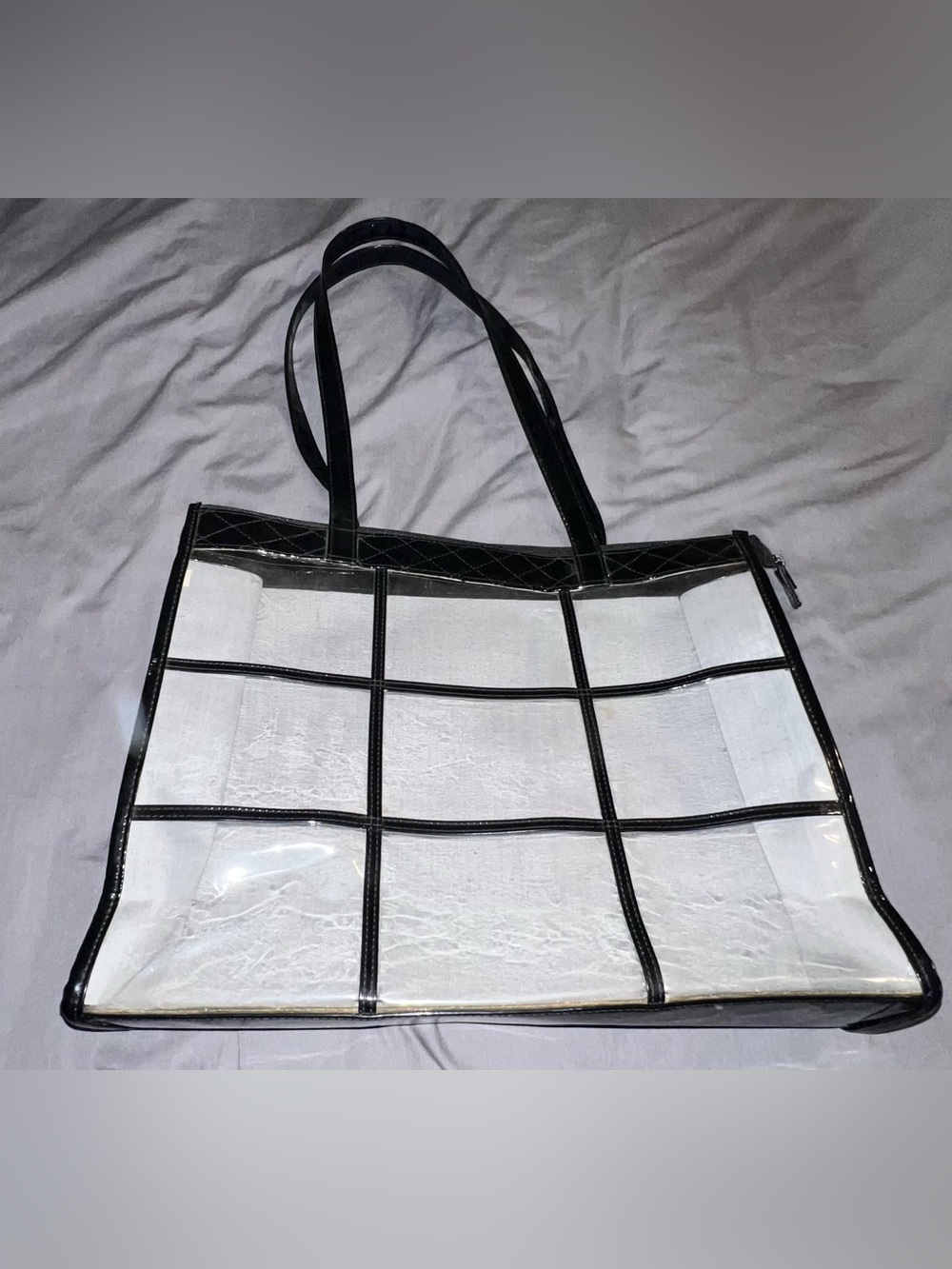 🔴Vintage Photo 4 x 6 Tote Bag 12x16 Zipper Closure 9 Pockets Grid Tote Bag